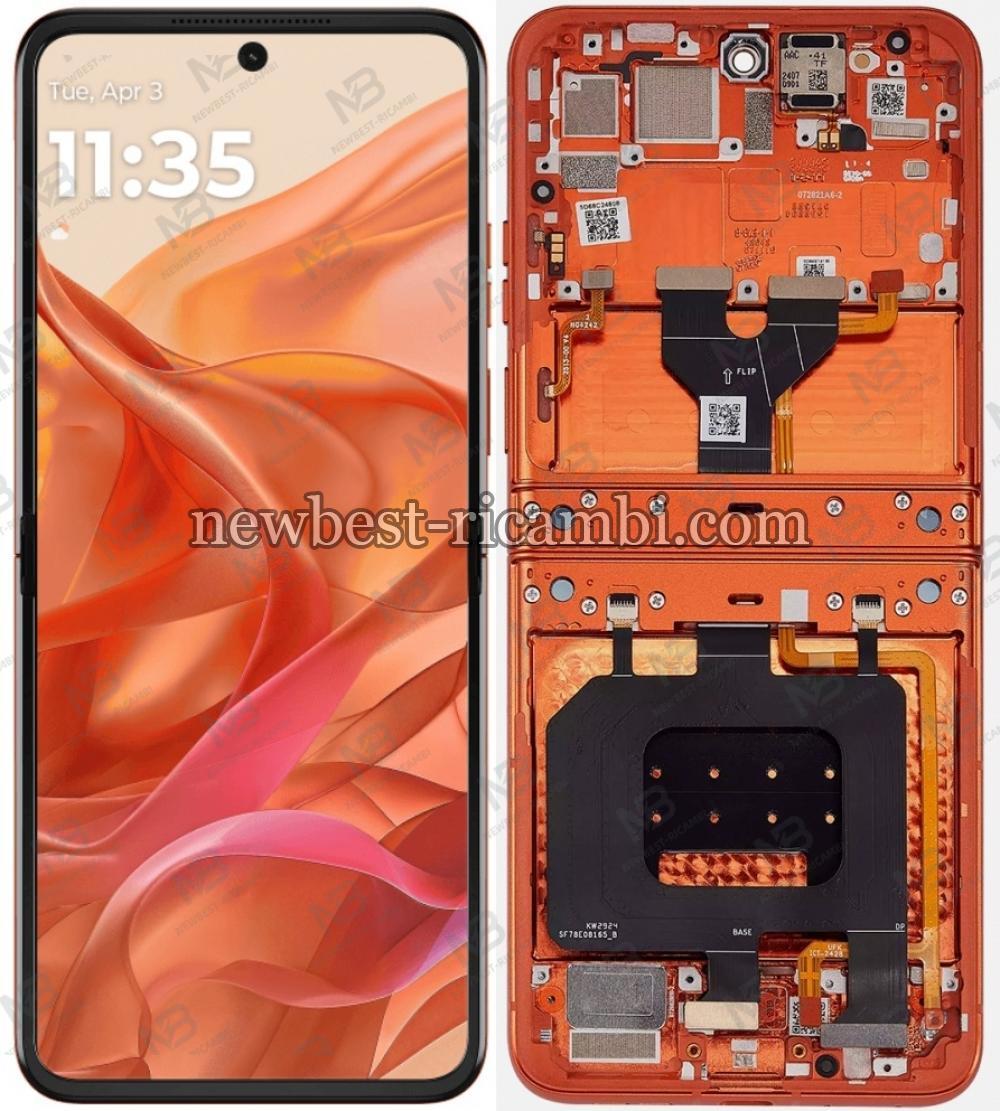Motorola Moto Razr 50 XT2453 Touch + Lcd + Frame Orange Original