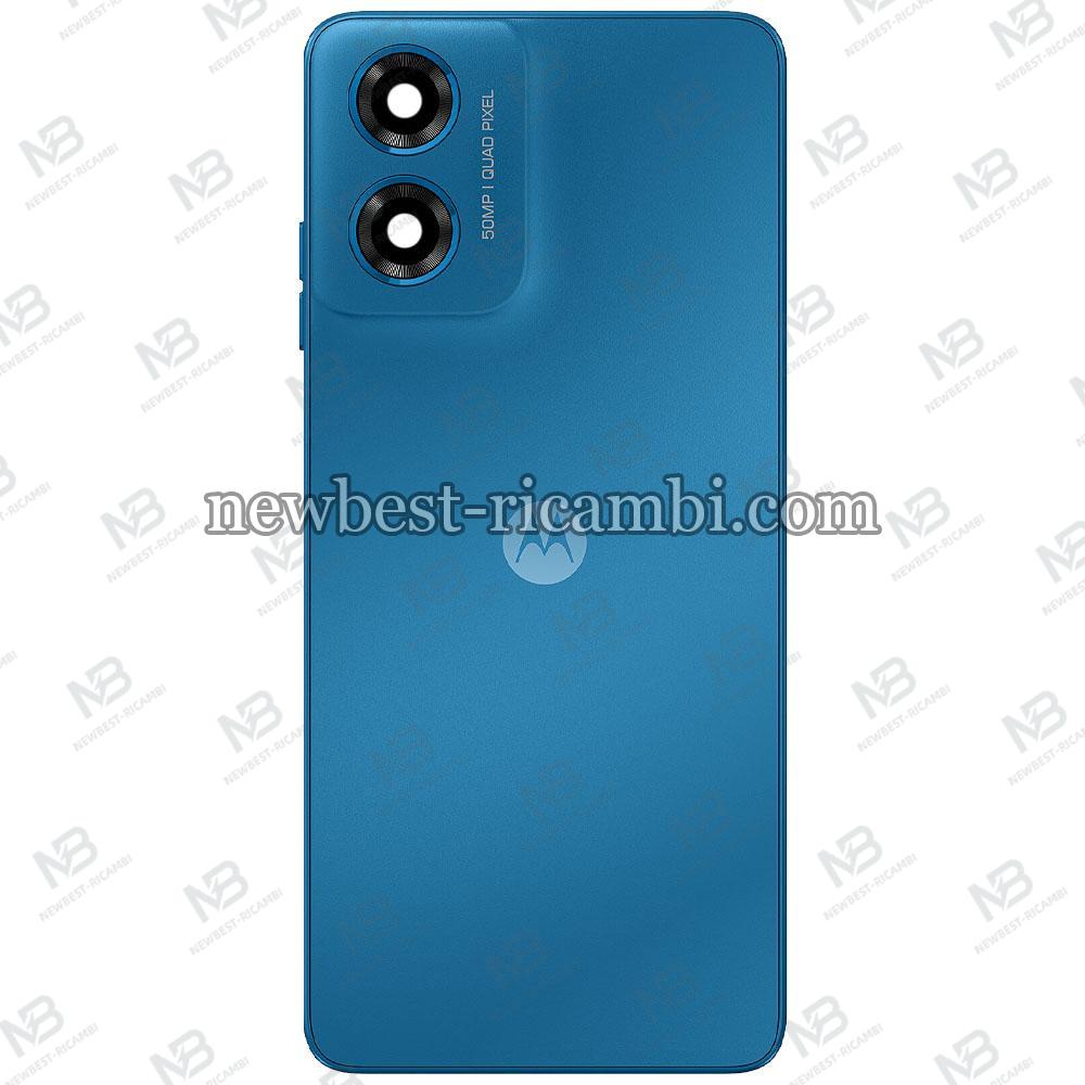 Motorola Moto G04S Back Cover + Camera Glass Blue