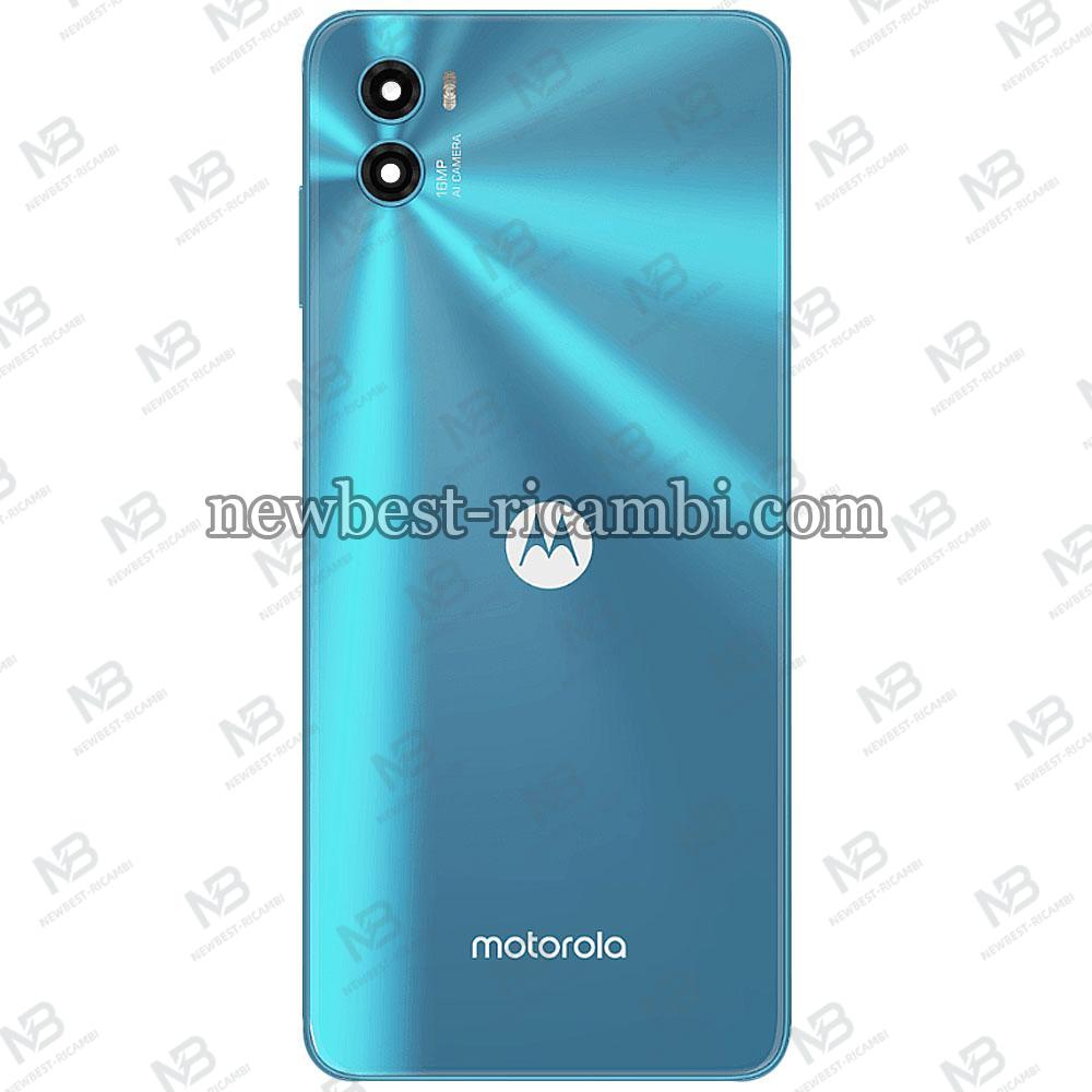 Motorola Moto E22s (XT2229) Back Cover + Camera Glass Blue
