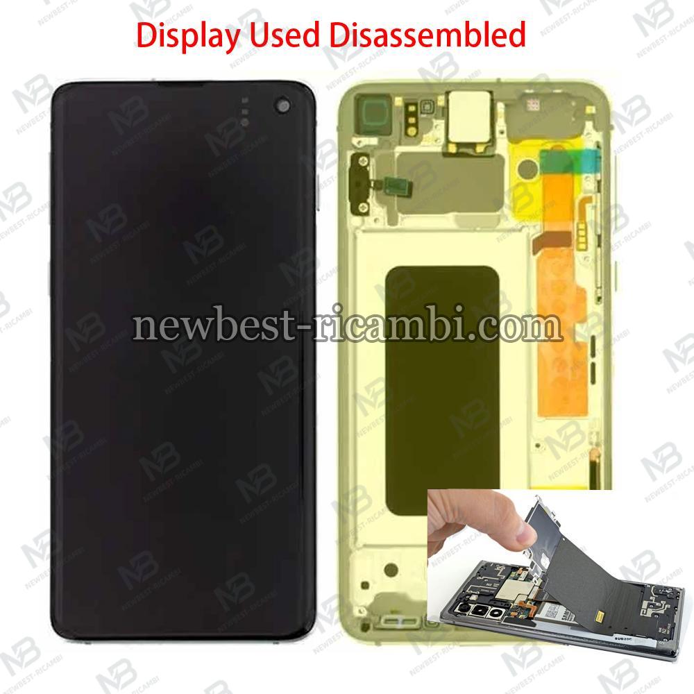 Samsung Galaxy G970 Touch+Lcd+Frame Yellow Disassemble From New Phone B