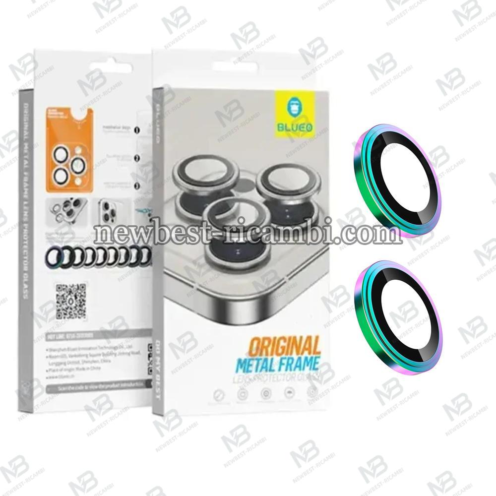 Blueo Original Metal Frame Lens Protector Glass iPhone 15 / 15 Plus Colorful In Blister