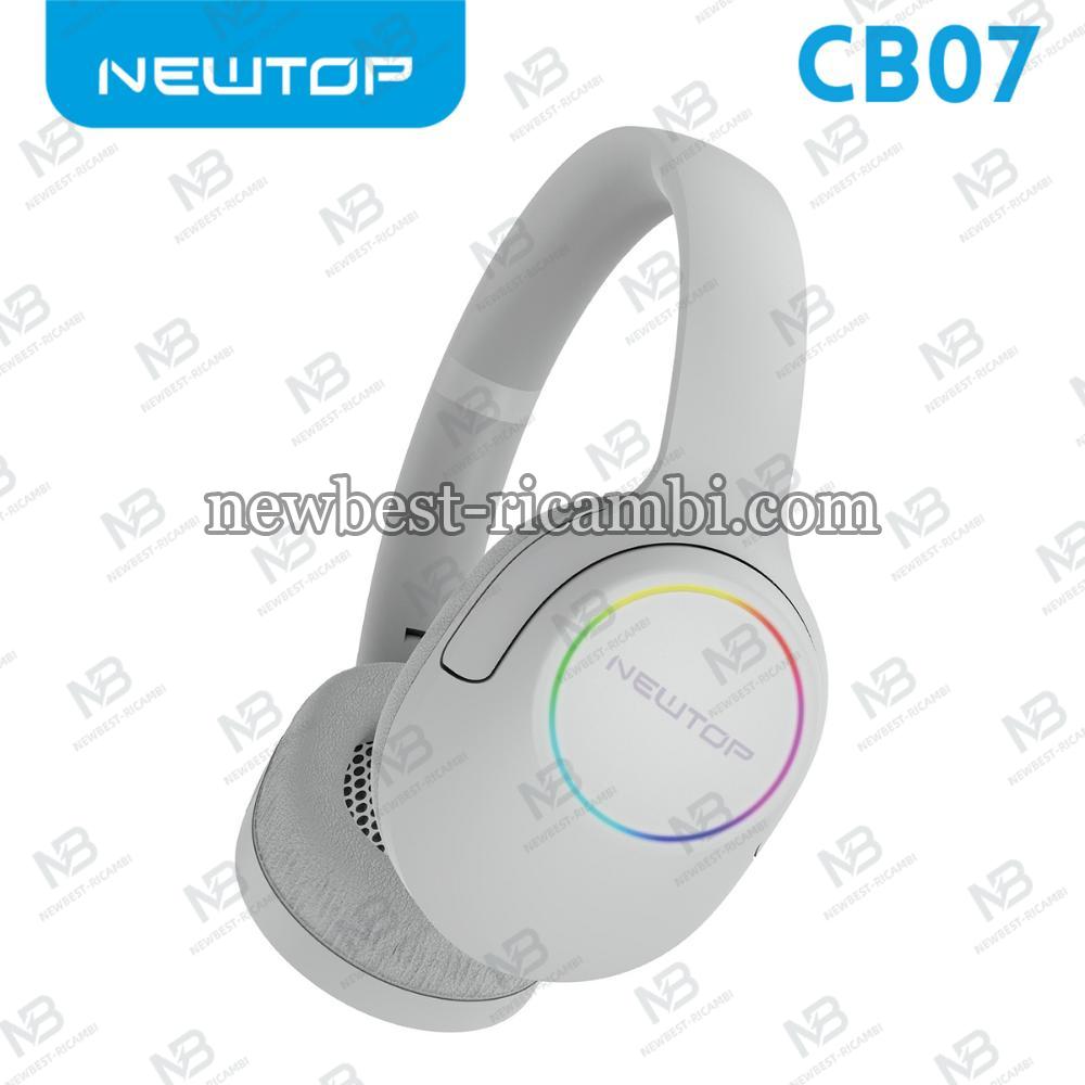 NEWTOP CB07 CUFFIE STEREO WIRELESS RGB BIANCO