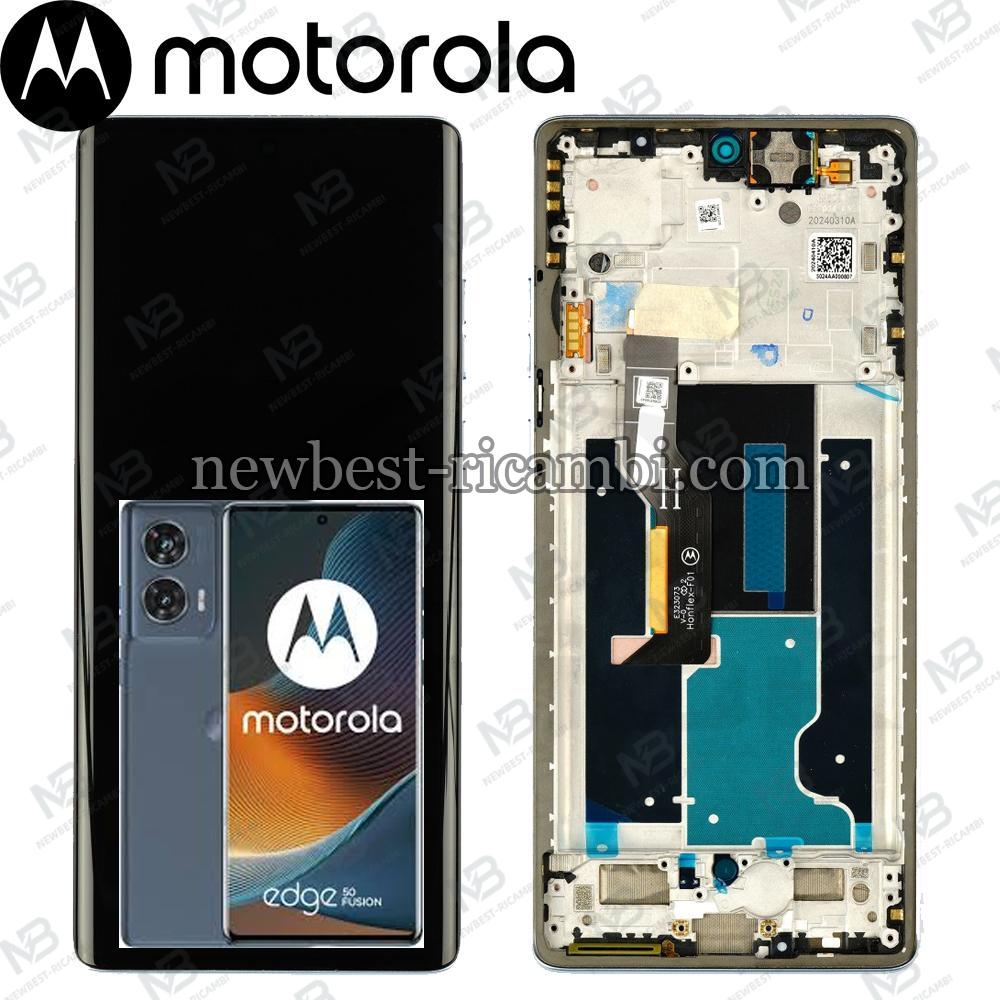 Motorola Edge 50 Fusion 5G Touch + Lcd + Frame Forest Blue Service Pack