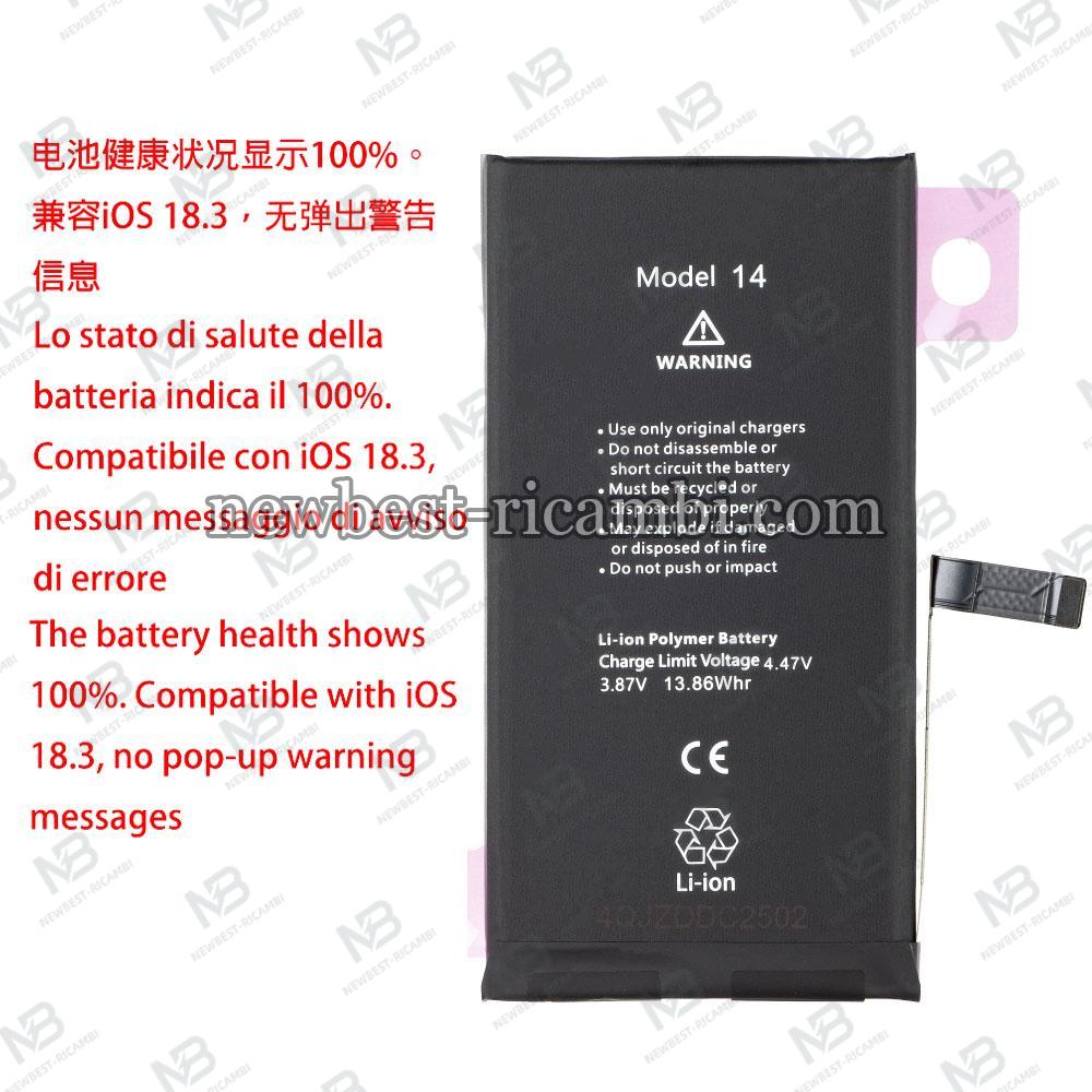 Battery for Apple iPhone 14 3580mAh Diagnostic High Capacity