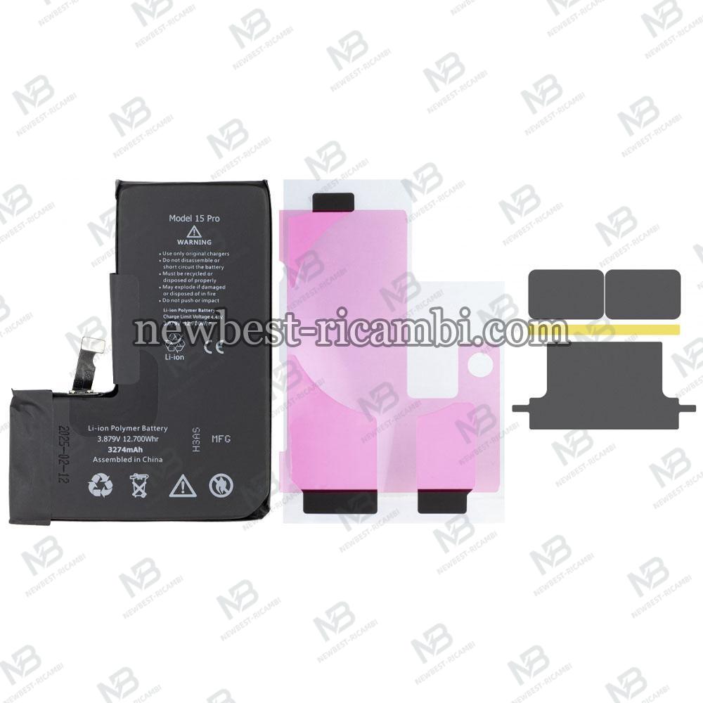 Battery for Apple iPhone 15 Pro with Integrated BMS Flex (no spot welding needed)