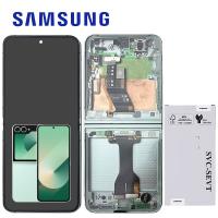 Samsung Galaxy Z Flip 6 F741 Touch + Lcd + Frame Mint (Green) Service Pack