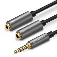 3.5mm to 2 x 3.5mm Audio Adapter UGREEN AV141 0.2m Grey in Blister