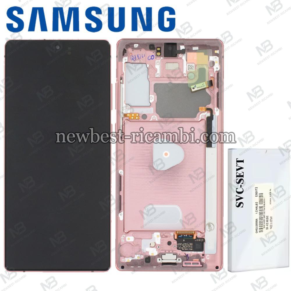 Samsung Galaxy Note 20 N980 N981 Touch + Lcd + Frame Brown Service Pack