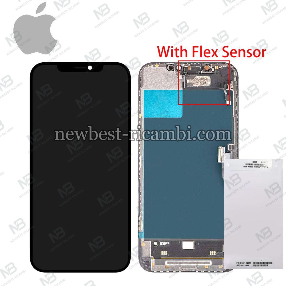 iPhone 12 / iPhone 12 Pro Touch + Lcd + Frame + Speck Black Service Pack