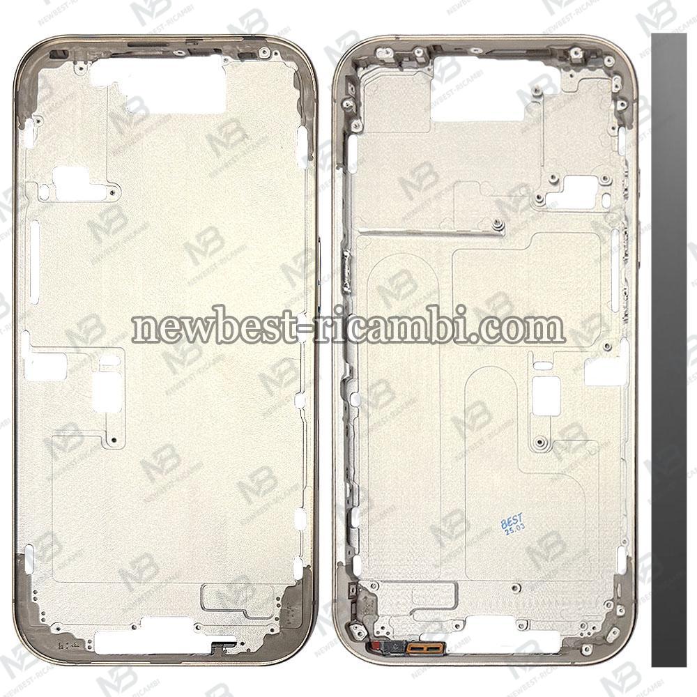 iPhone 16 Pro Middle Frame + Side Key Black Titanium