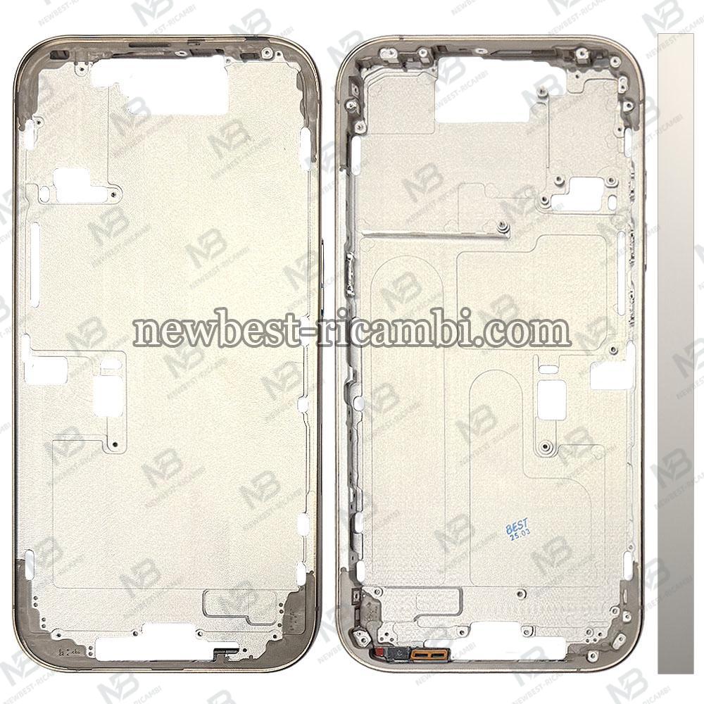 iPhone 16 Pro Middle Frame + Side Key Natural Titanium