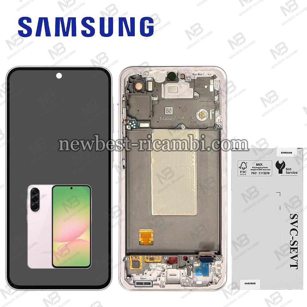 Samsung Galaxy A56 5G A566B Touch + Lcd + Frame Pink Service Pack