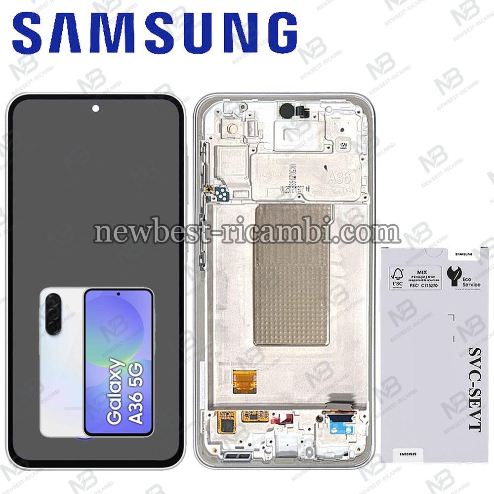 Samsung Galaxy A36 5G A366B Touch + Lcd + Frame White / Gray Service Pack