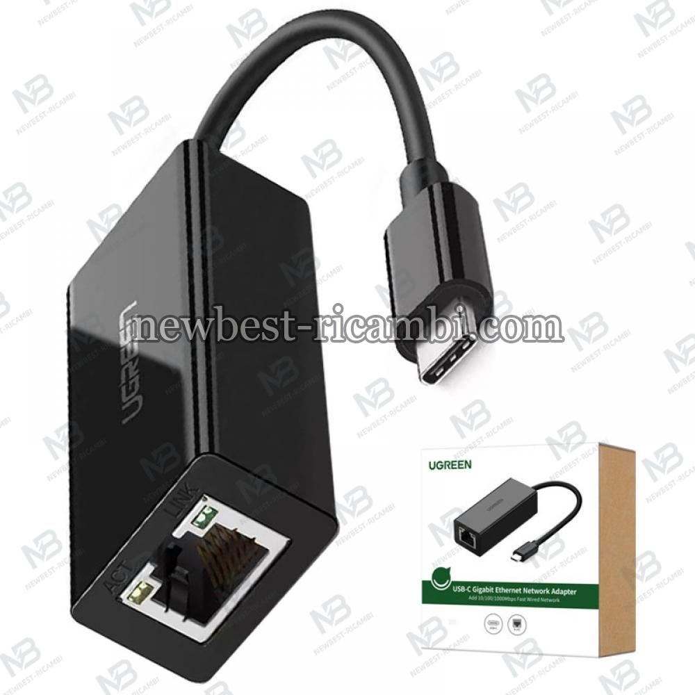 Ethernet Adapter Ugreen US236 RJ45 USB-C Black in Blister