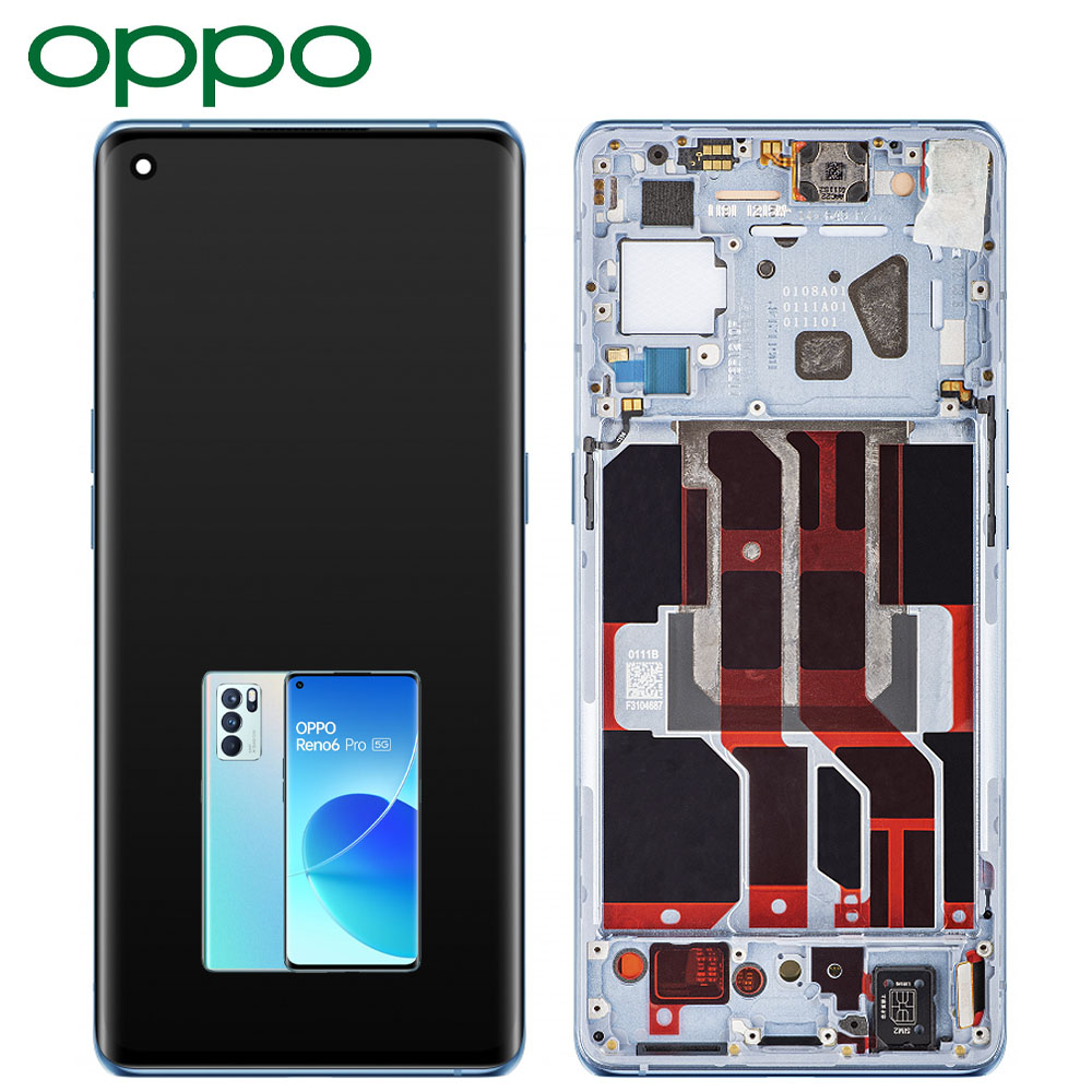 Oppo Reno 6 Pro 5G /  Plus 5G  Touch + Lcd + Frame Blue Service Pack
