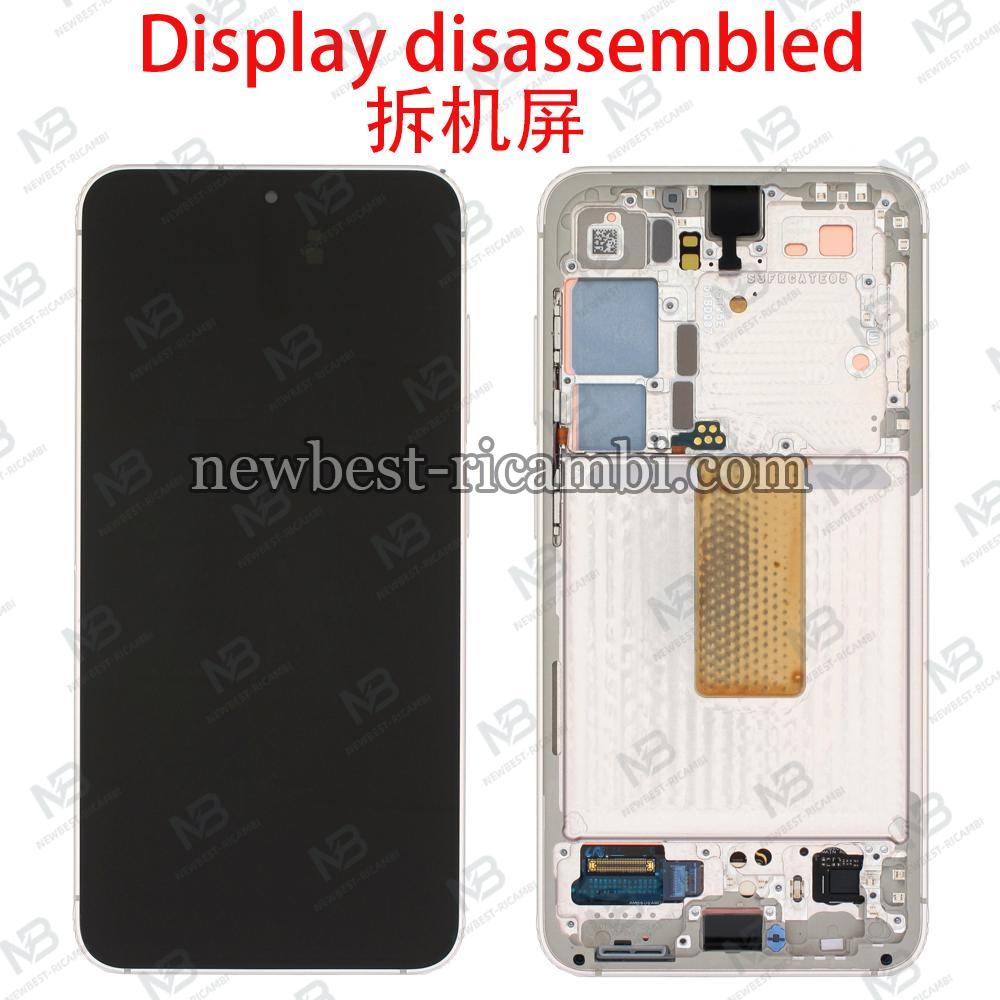 Samsung Galaxy S23 S911 Touch + Lcd + Frame Cream Disassembled Like New