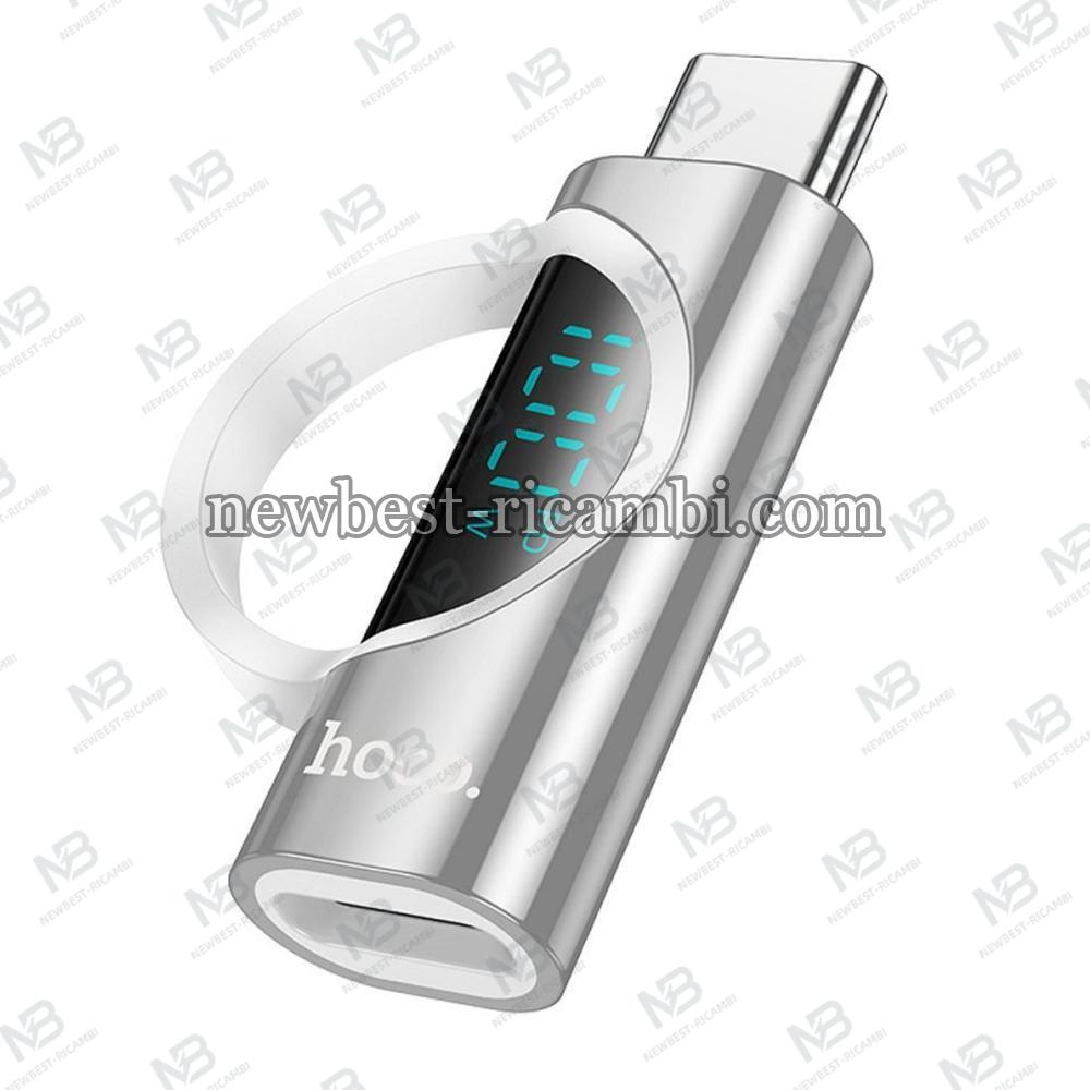 USB-C to USB-C Adapter Hoco UA32 Display Silver In Blister