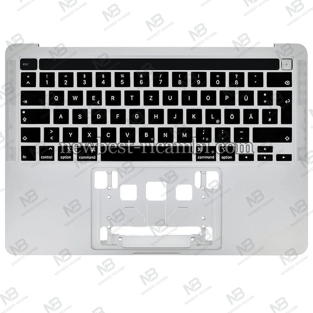 Macbook Pro 13" (2020) A2338 EMC 3578 Keyboard+Frame Silver Grade A German Layout 100% Original