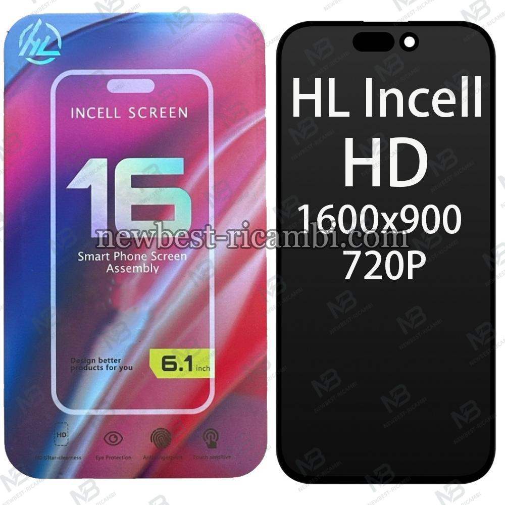 iPhone 16 Touch + Lcd + Frame Black HL Incell HD 1600x900 720P
