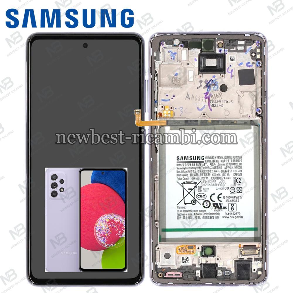 Samsung Galaxy A525 / A526 Touch + Lcd + Frame + Battery Violet Service Pack