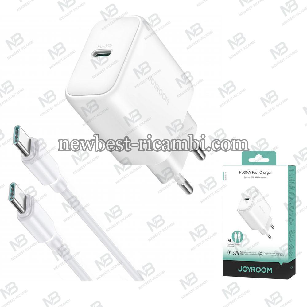Wall Charger Joyroom JR-TCF24 30W 3A 1 x USB-C with USB-C Cable White in Blister