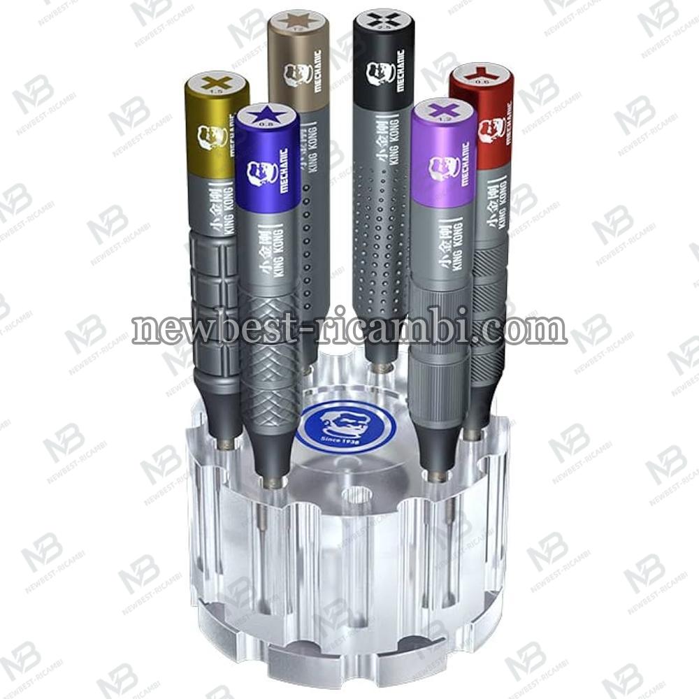 Mechanic King Kong 6 Piece Screwdriver Set with Rotating Holder