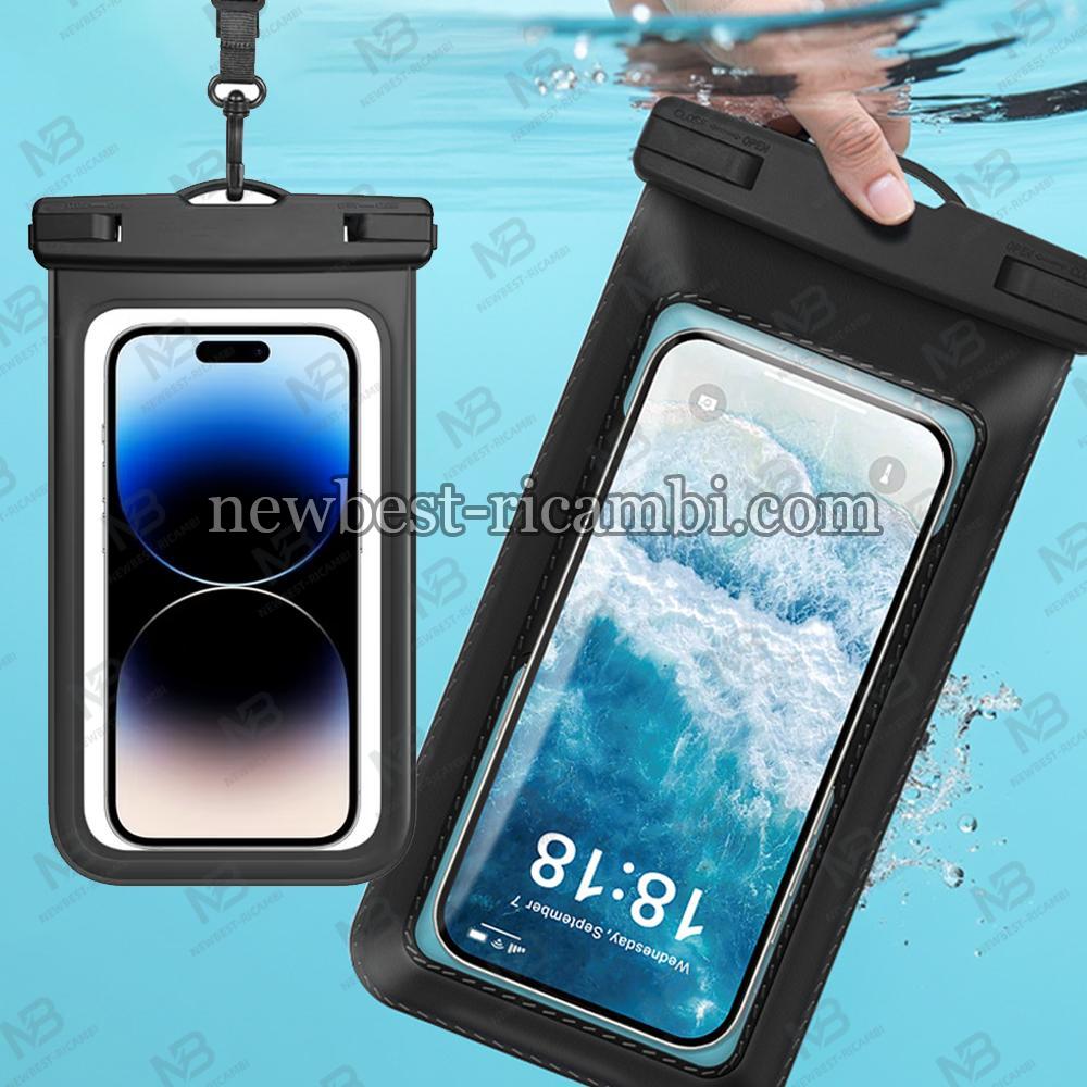 Waterproof Bag Eco-Leather For Smartphone 7.2" Black