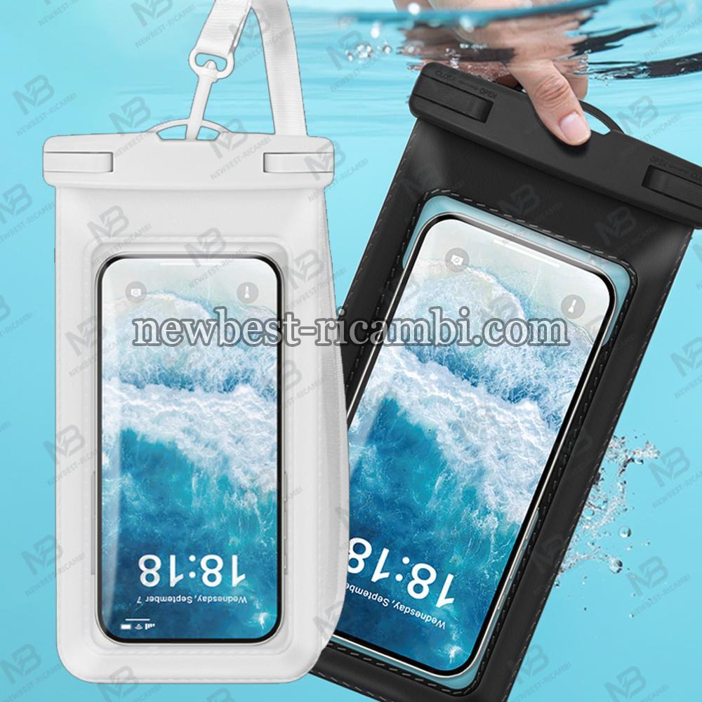 Waterproof Bag Eco-Leather For Smartphone 7.2" White