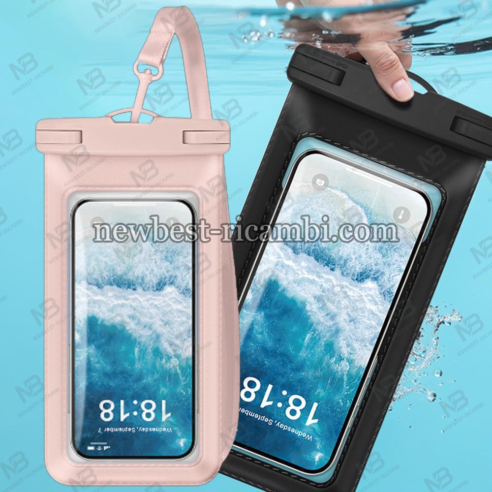 Waterproof Bag Eco-Leather For Smartphone 7.2" Pink