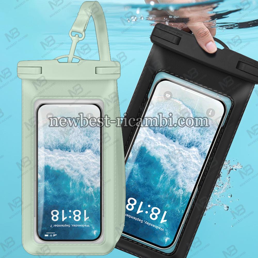 Waterproof Bag Eco-Leather For Smartphone 7.2" Green