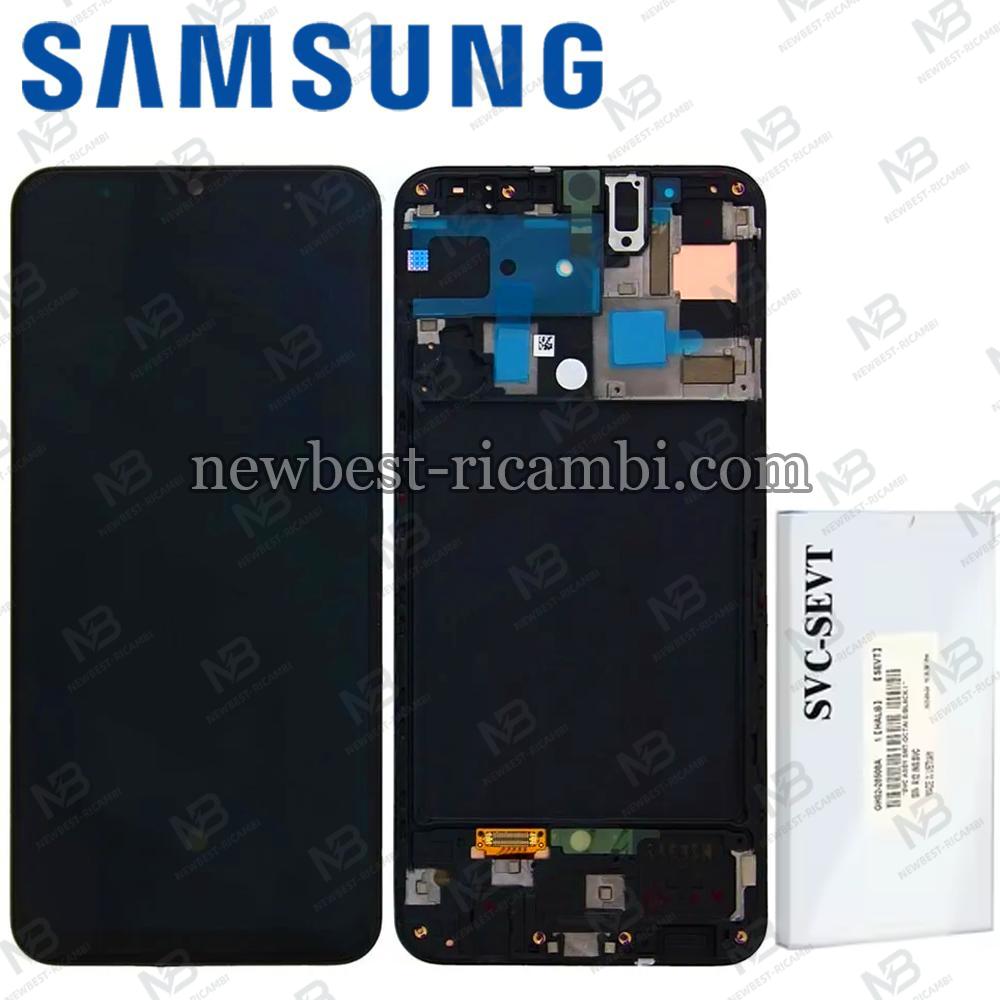 Samsung A50 2019 A505f Touch + Lcd + Frame Black Service Pack