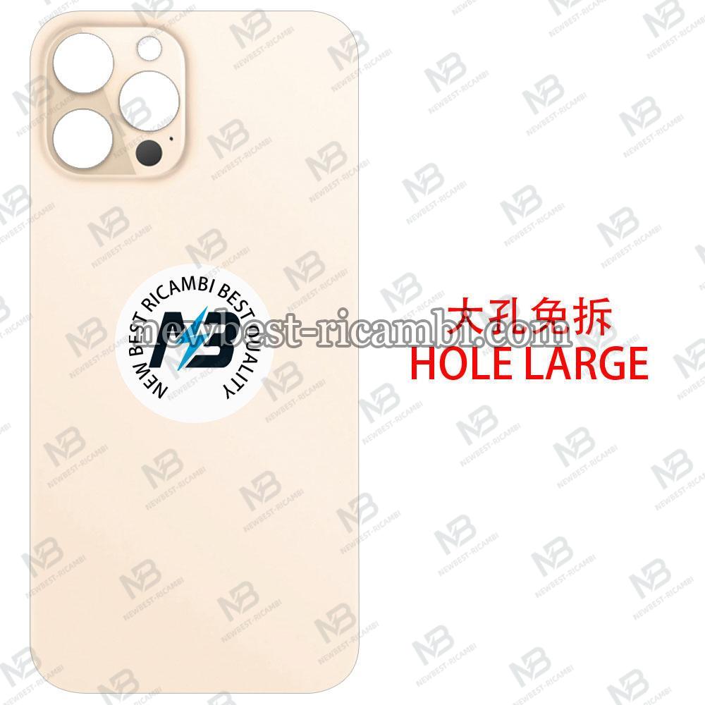 iPhone 12 Pro Back Cover Glass Camera Hole Large Gold
