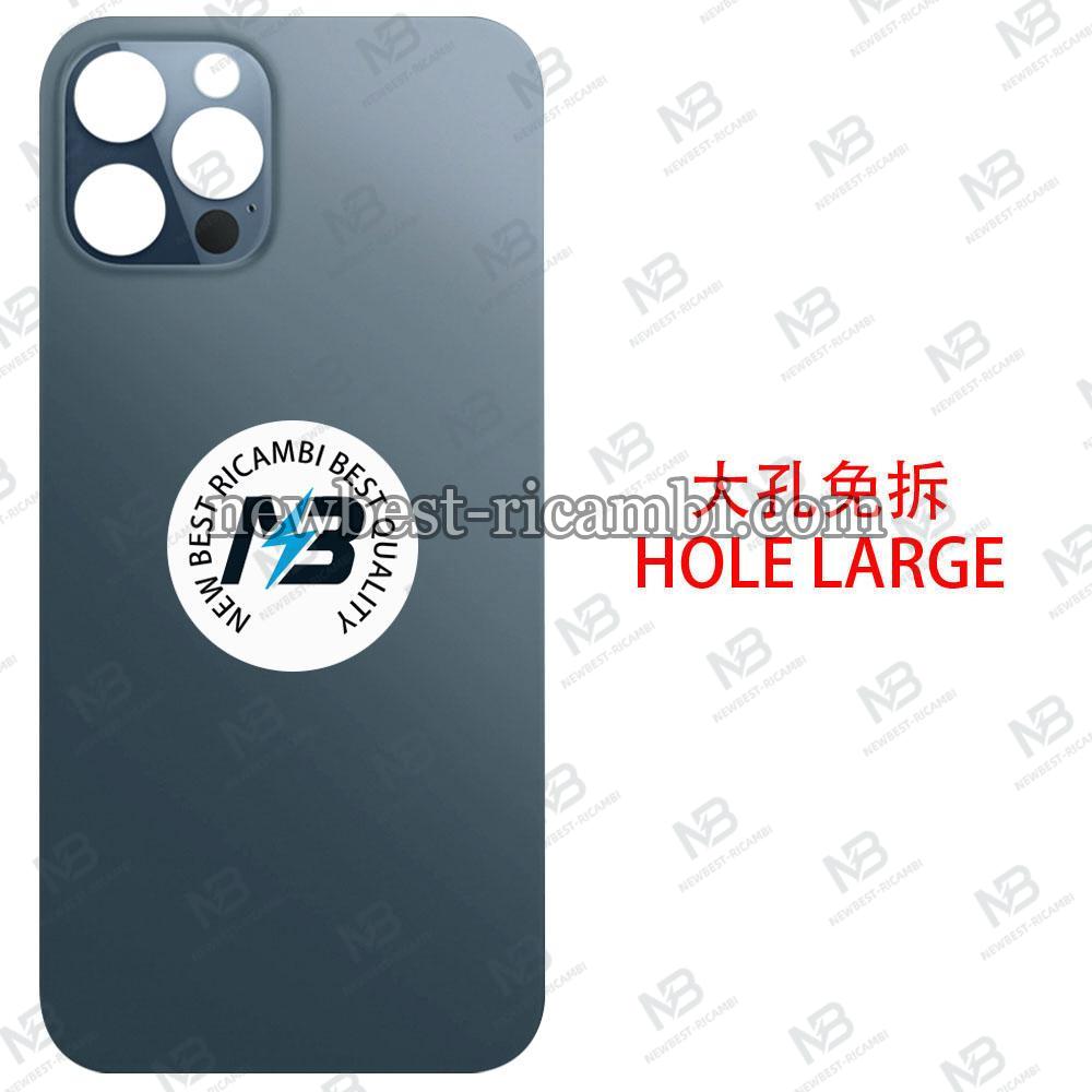iPhone 12 Pro Max back cover glass camera hole large blue