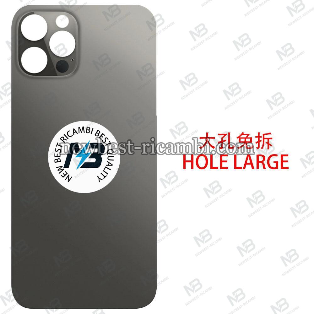 iPhone 12 Pro Max back cover glass camera hole large black