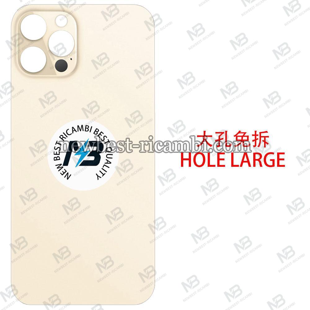 iPhone 12 Pro Max Back Cover Glass Camera Hole Large Gold
