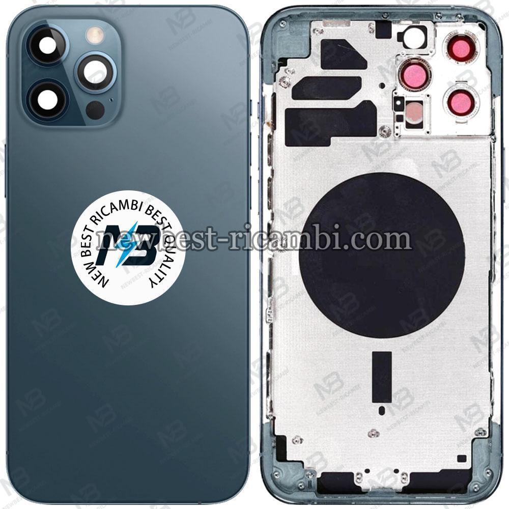 iPhone 12 Pro Back Cover With Frame Blue Oem