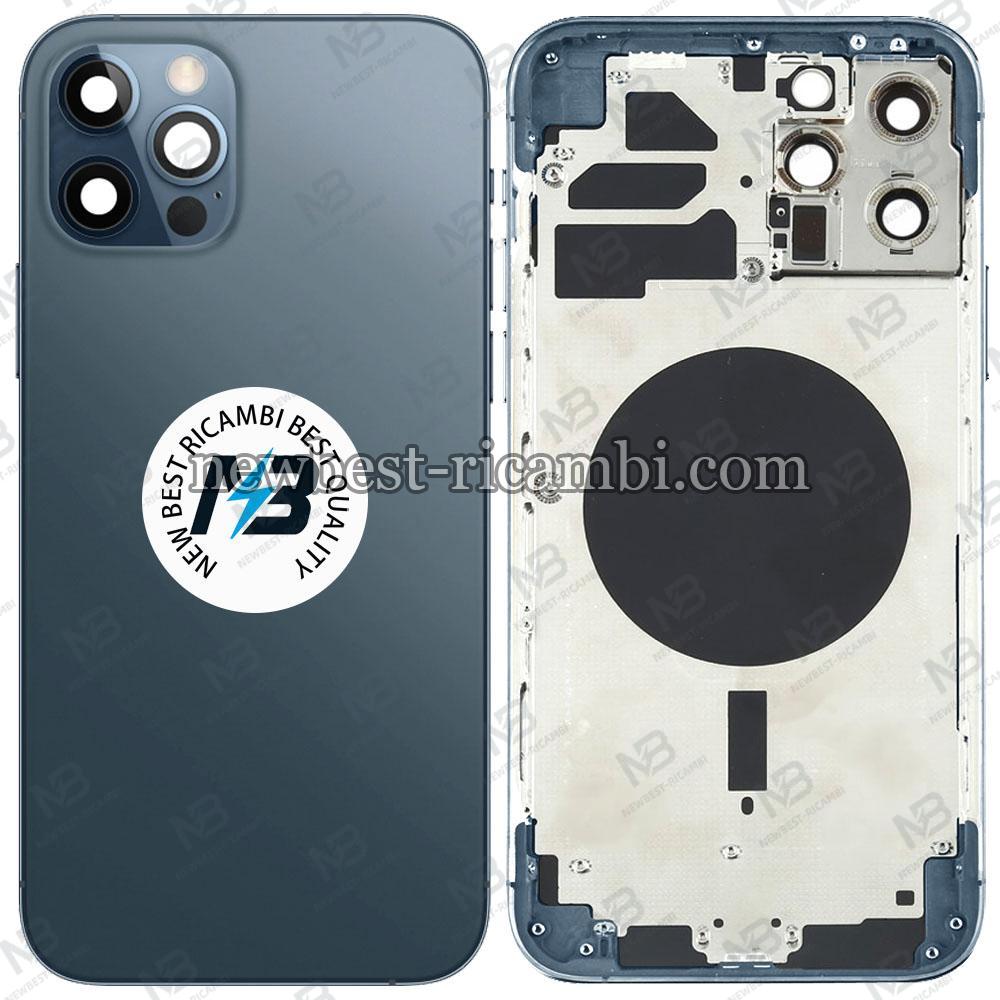 iPhone 12 Pro Max back cover with frame blue OEM