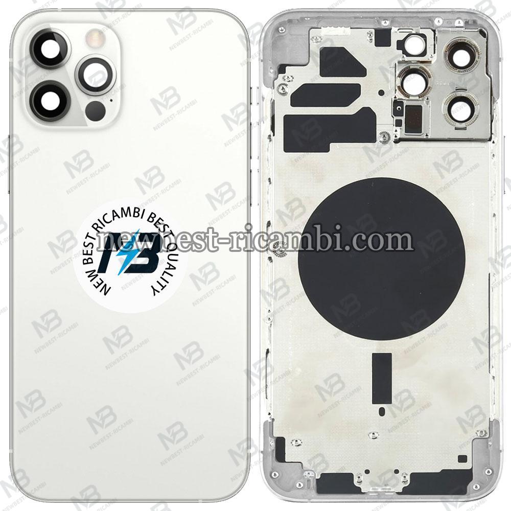 iPhone 12 Pro Max Back Cover With Frame Silver OEM