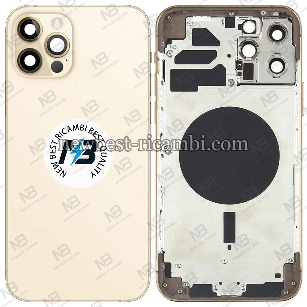 iPhone 12 Pro Max Back Cover With Frame Gold OEM