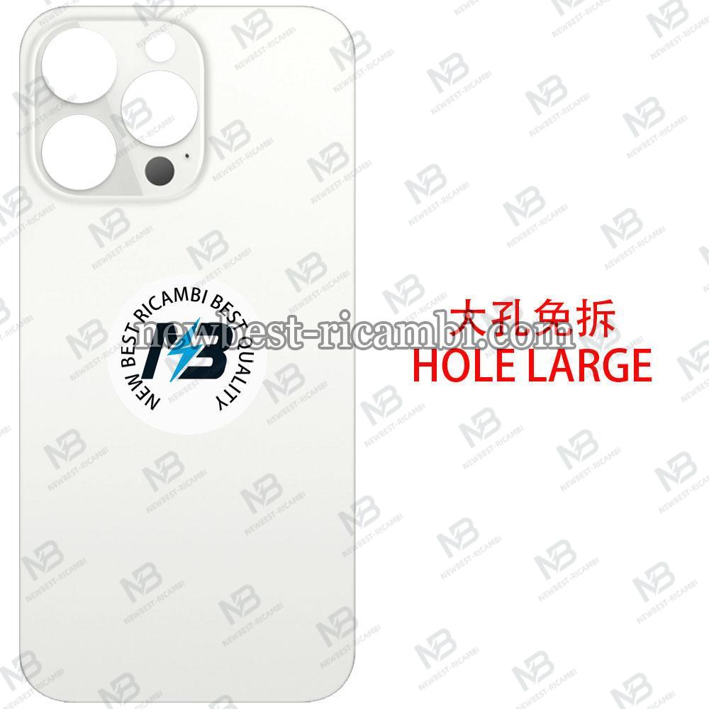 iPhone  13 Pro Back Cover Glass Hole Large Silver