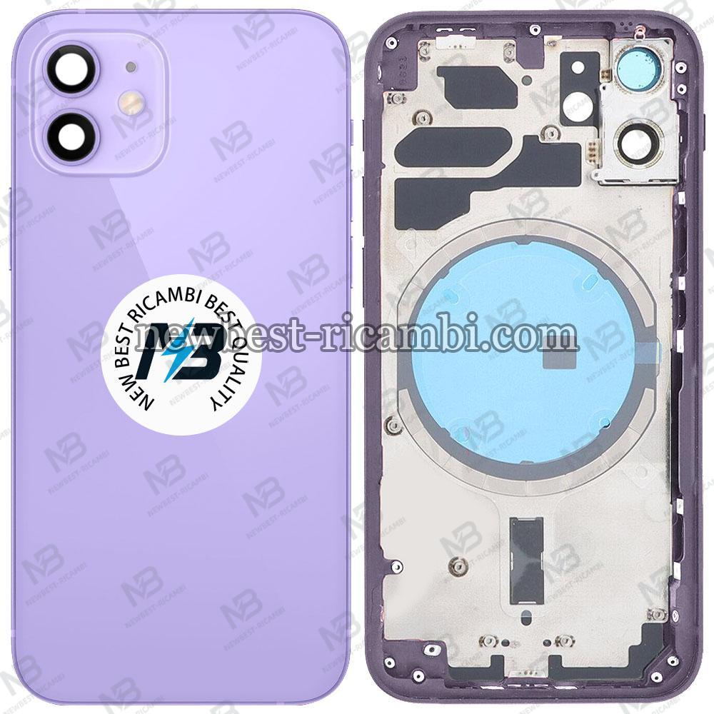 iPhone 12 Mini Back Cover With Frame Purple OEM
