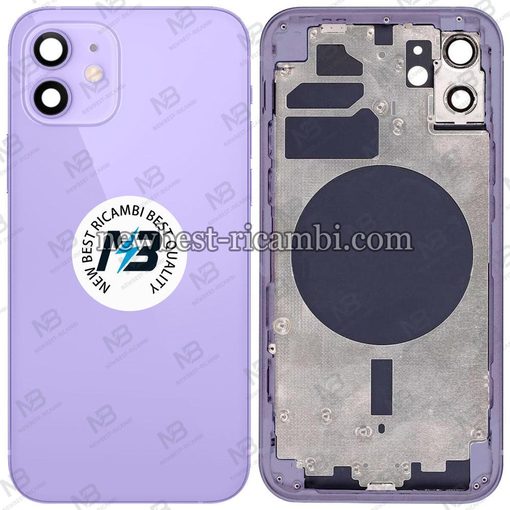 iPhone 12 Back Cover With Frame Purple OEM