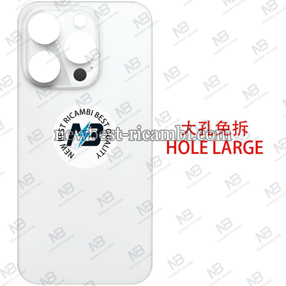 iPhone 14 Pro Max Back Cover Glass Hole Large Silver