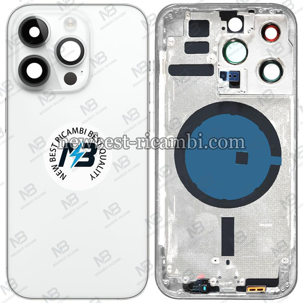 iPhone 14 Pro Back Cover + Frame White / Silver