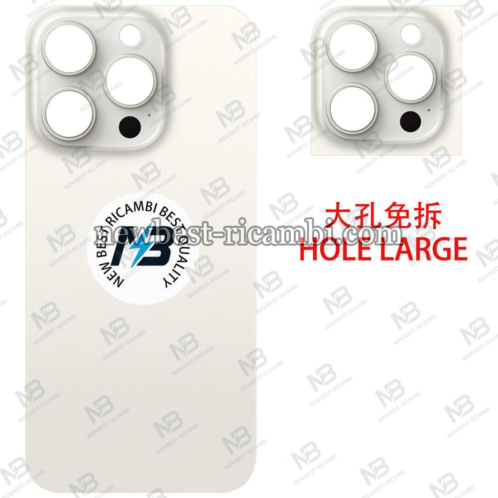 iPhone 15 Pro Back Cover Glass Hole Large White