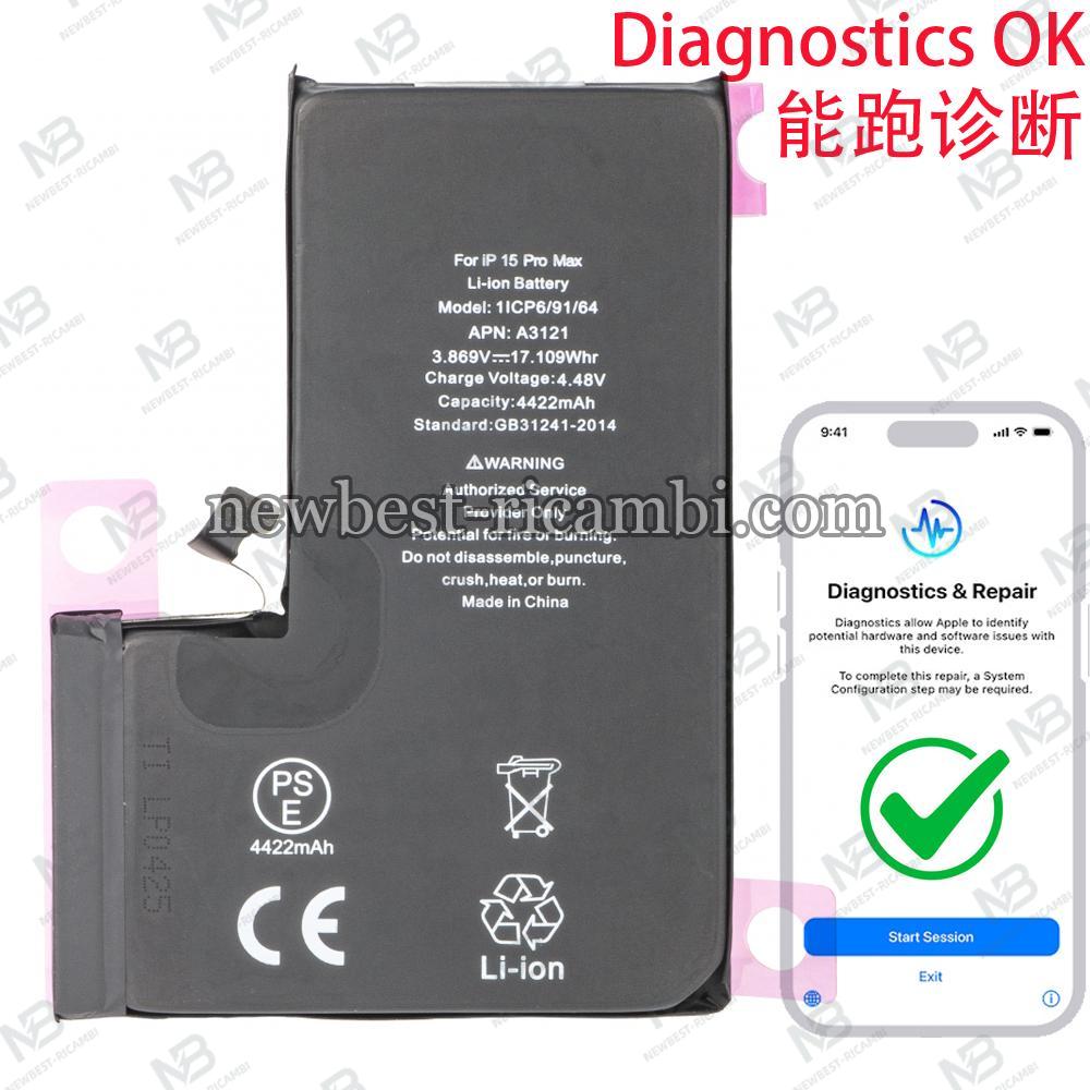 Battery for Apple iPhone 15 Pro Max 4422mAh Diagnostic