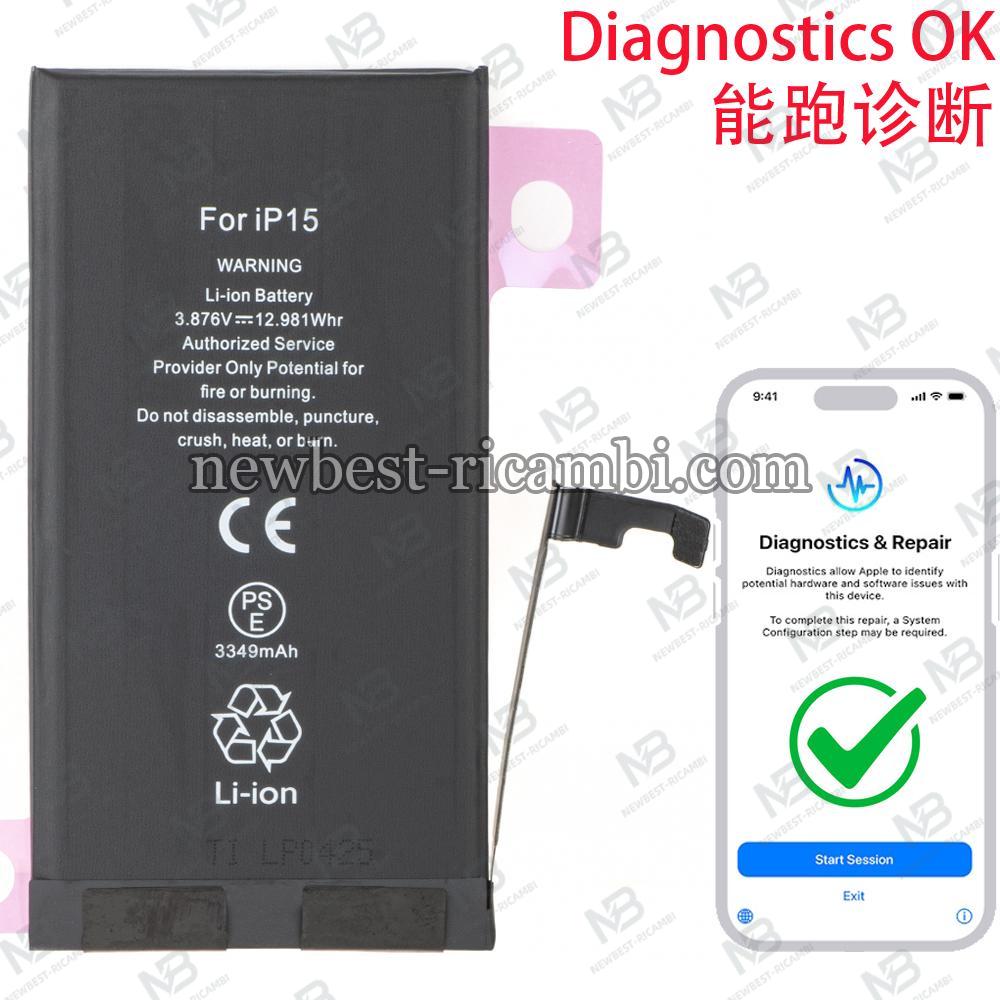 Battery for Apple iPhone 15 3349mAh Diagnostic