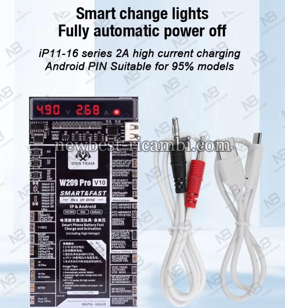 Oss Team Smartphone Battery Fast Charging And Activated 2 In 1 Tool W209 Pro V10