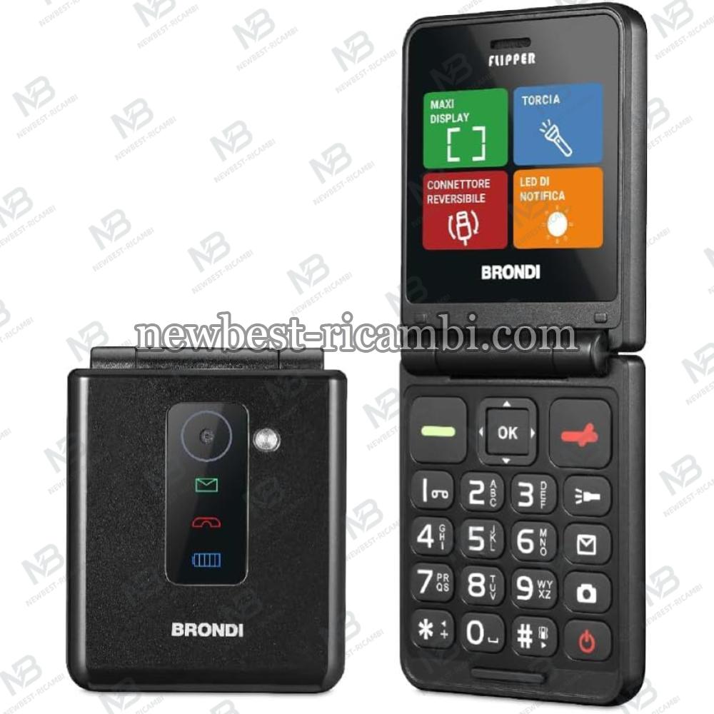 BRONDI CELLULARE FLIPPER DUAL SIM BLACK METAL