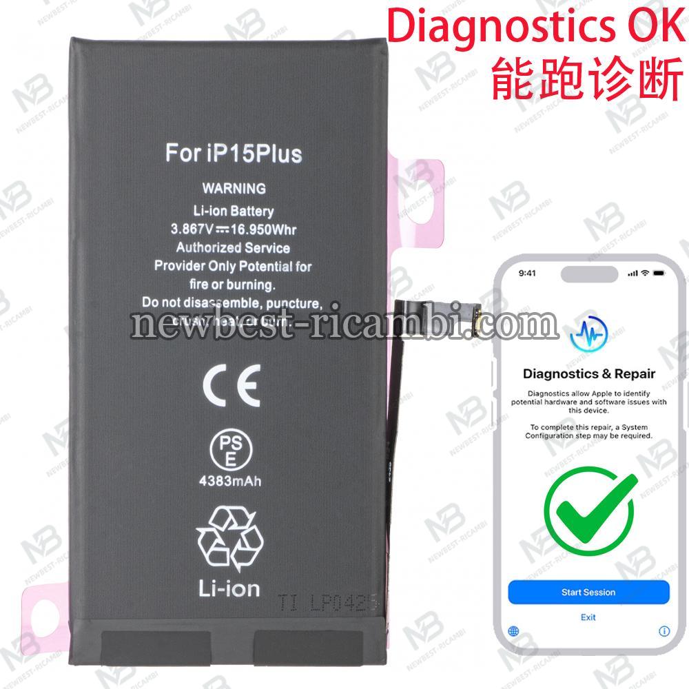 Battery for Apple iPhone 15 Plus 4383mAh Diagnostic